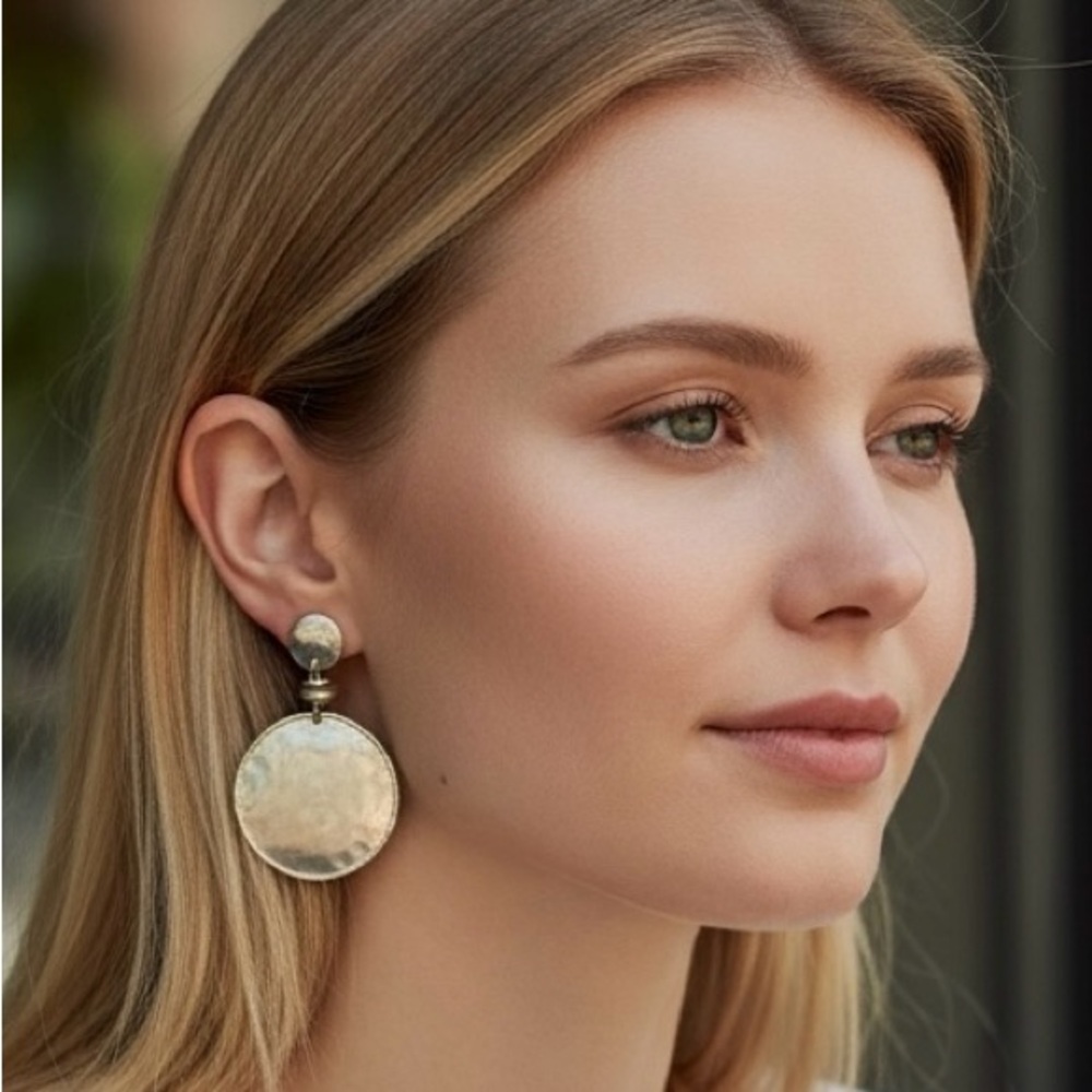 Chicos Elegant Silver Drop Earrings